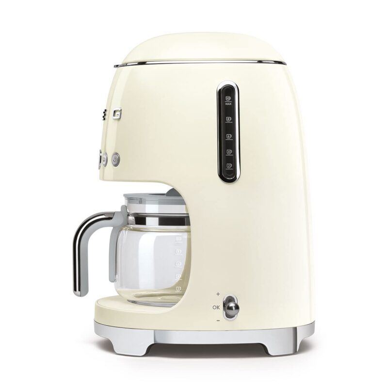 Smeg DCF02CRUK Drip Coffee Maker – 1.4 L, Aroma Selector, Auto-Start Timer, Anti-Drip System, Digital Display, Cream - Image 10