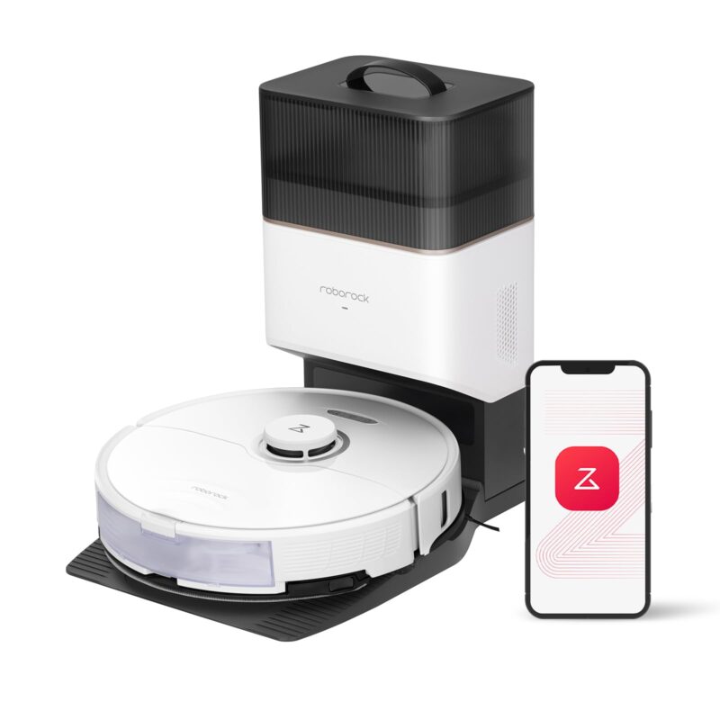 Roborock S8+ Robot Vacuum and Mop Combo, 6000Pa Suction, Sonic Mopping, Auto Mop Lift, Self-Empty Dock, 3D Obstacle Avoidance, Smart App Control, 60-Day Dust Bin, White - Image 2