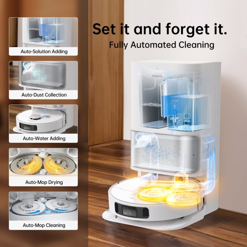 Dreame L10s Ultra Gen 2 Robot Vacuum and Mop – 10,000Pa Suction, Smart MopExtend, AI Pathfinding, Auto-Cleaning & Drying, Self-Empty Base, Pet & Carpet Optimized - Image 3