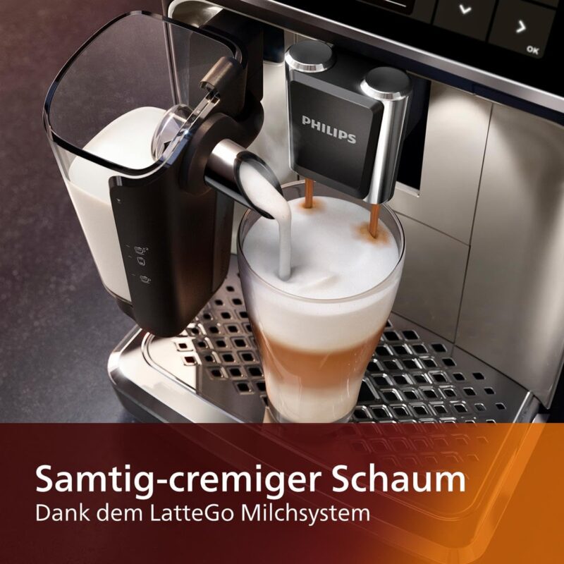 Philips Series 5400 LatteGo Fully Automatic Coffee Machine – 12 Drinks, TFT Touch Display, Built-in Grinder, EP5441/50 Black - Image 4