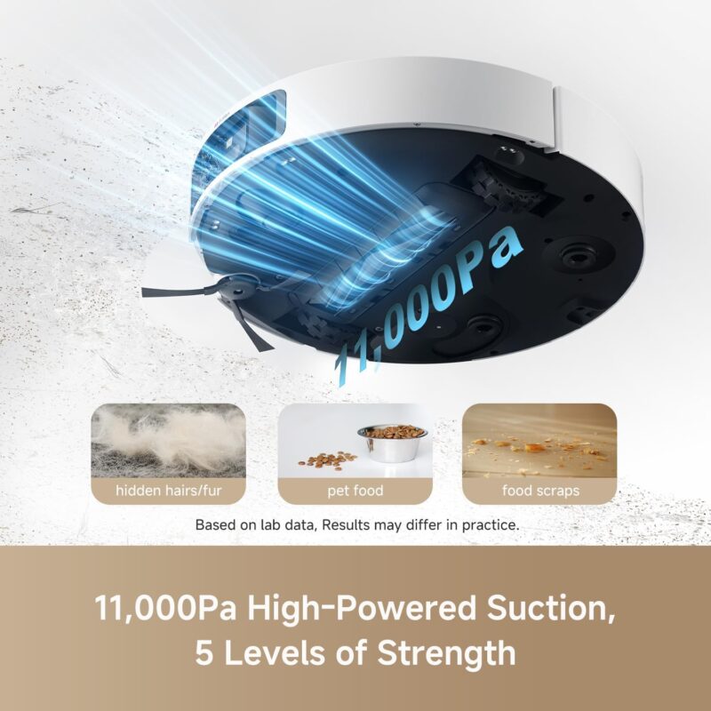 DREAME L40 Ultra Robot Vacuum and Mop, 11,000Pa Suction, Removable & Liftable Mop, Auto-Empty, Voice Control, Self-Cleaning, Pet-Friendly Smart Vacuum - Image 3