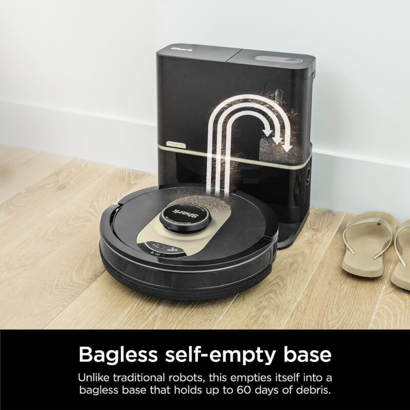 Shark AV2501AE AI Ultra Robot Vacuum with XL HEPA Self-Empty Base – 60-Day Capacity, Smart Mapping, LIDAR Navigation, Alexa Control, Perfect for Pet Hair, Carpet & Hard Floor, Bagless, Black - Image 5