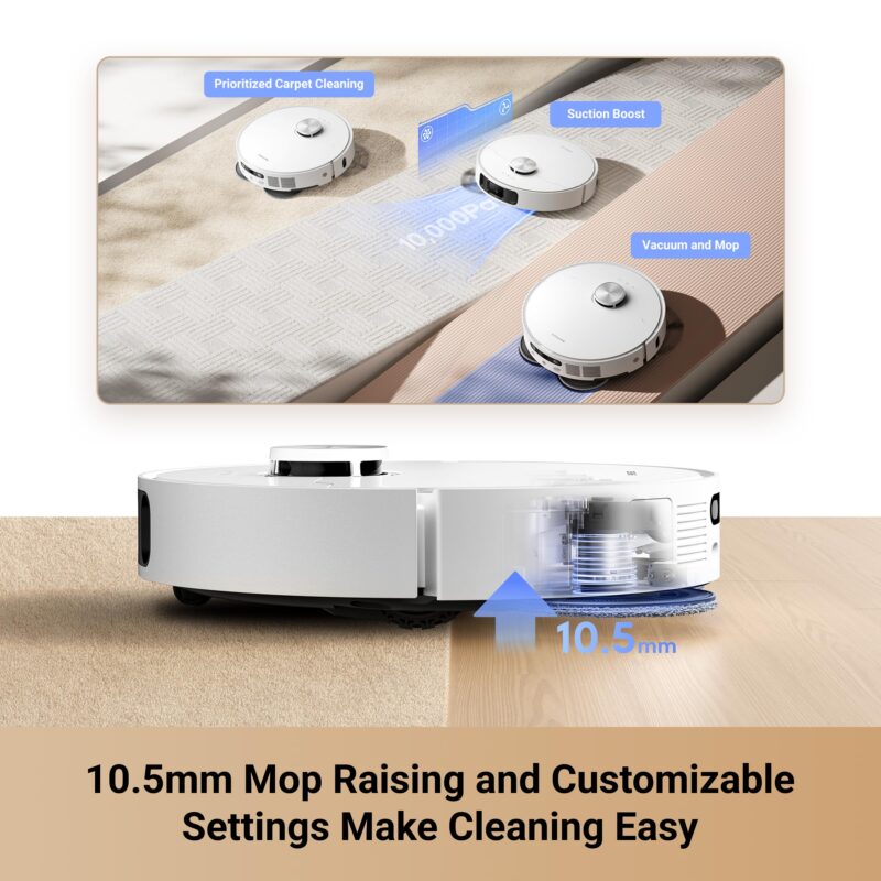 Dreame L10s Ultra Gen 2 Robot Vacuum and Mop – 10,000Pa Suction, Smart MopExtend, AI Pathfinding, Auto-Cleaning & Drying, Self-Empty Base, Pet & Carpet Optimized - Image 12