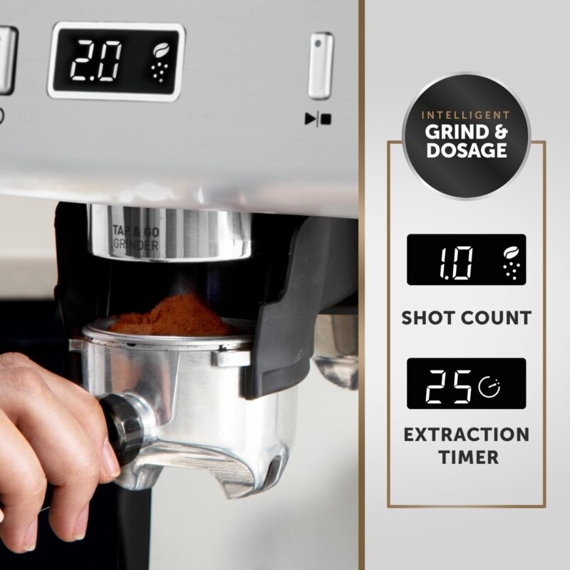 Breville Barista Max Espresso Machine – Integrated Bean Grinder, Milk Frother, 15 Bar Pump, 2.8L Tank, Stainless Steel Espresso, Latte & Cappuccino Maker - Image 6